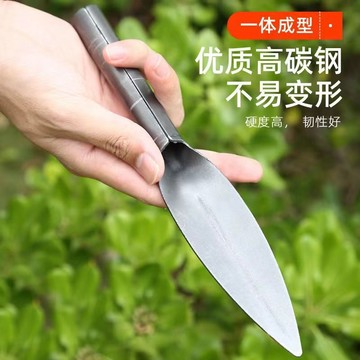 🌸邂逅🌸挖野菜神器花盆鬆土花鏟柳葉尖頭移苗挖蒜鐵鏟挖土鐵鍬園藝小鏟子 園藝鏟 鏟子 耙子 鐵鍬 野營鏟