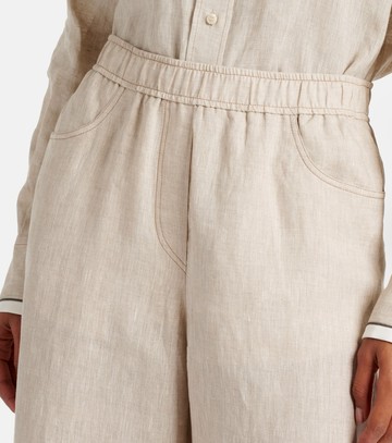 Brunello Cucinelli Linen cropped wide-leg pants