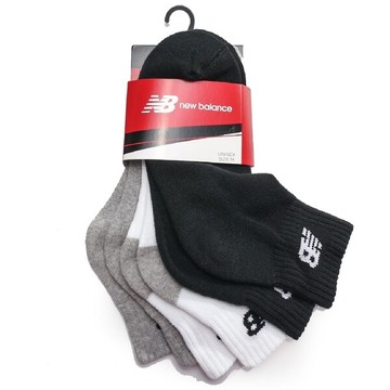 【滿千折百】NEW BALANCE 黑 灰 白 純棉 減壓 中筒襪 （3入1組）男女 (布魯克林) 7831810200