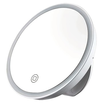 Kinyo LED摺疊收納化妝鏡 附Micro USB充電線 BM-080 155 x 18mm 225g  白色