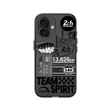 iPhone 16 Clear (相機按鈕) 酷墨灰 - 24 Hours of Le Mans - Graffiti