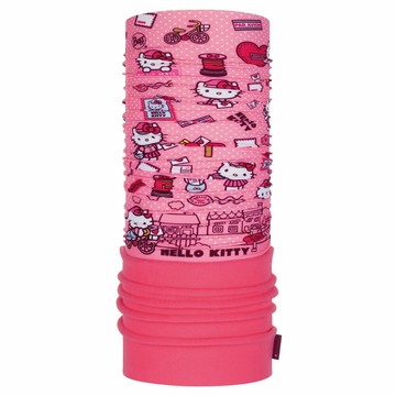 【【蘋果戶外】】BUFF BF121574-512 西班牙魔術頭巾 兒童Kitty POLAR 二段式保暖頭巾 心情快遞 PLUS