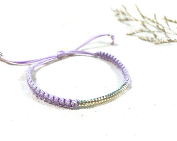 【925純銀】羅蘭紫日本繩編系列 (手環/腳環)