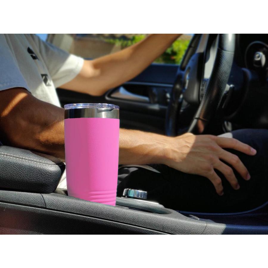 LaserGram 20oz Vacuum Insulated Tumbler Mug, Flamingo, Personalized Engravi