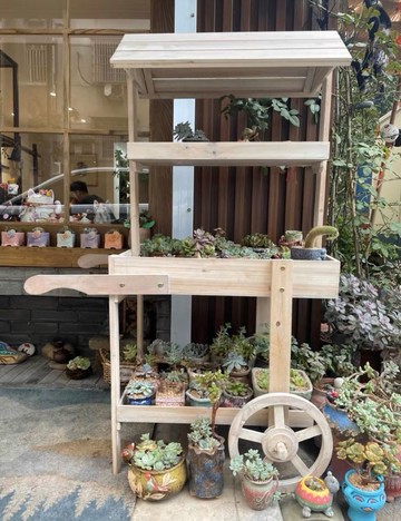 《極光選品》鄉村風大型展示推車