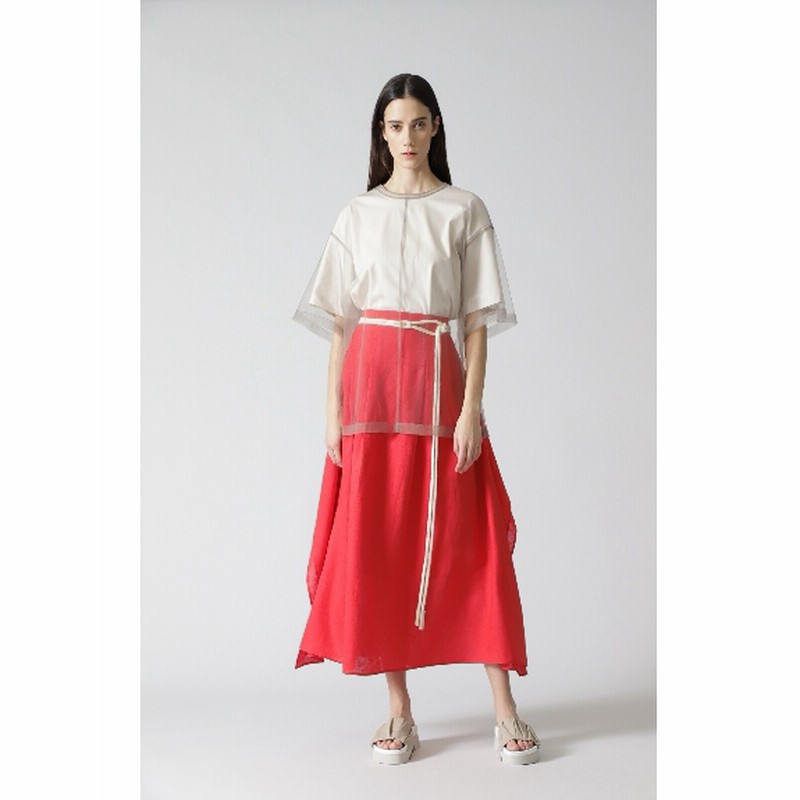 ADORE (アドーア) レディース シアーリネンスカート レッド(100) 36