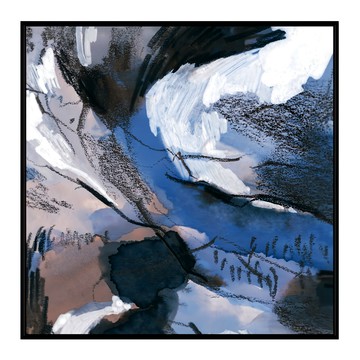 BOLUO GALLERY 菠蘿選畫所 掛畫 APAD6649B 夢境 墨藍  60 x 60cm  黑色