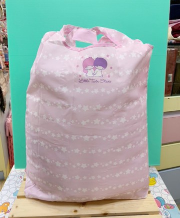 【震撼精品百貨】Little Twin Stars KiKi&LaLa_雙子星小天使~三麗鷗環保收納袋(可摺疊)-粉#86395
