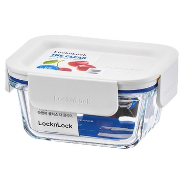 LocknLock 樂扣樂扣 新美學The Clear玻璃保鮮盒 白色 160ml  1個