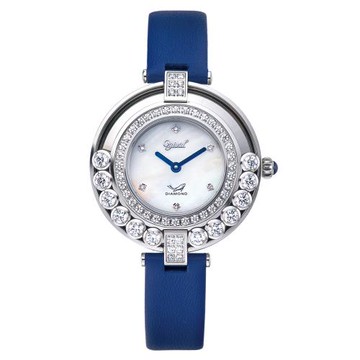 【Ogival 愛其華】流星系列 流光瀲灩珠寶錶 (380-45.1DLW) 白貝藍帶