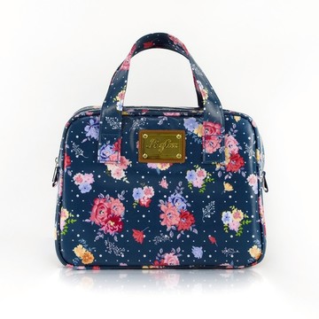 英格蘭玫瑰防水拉鍊小方包-墨綠