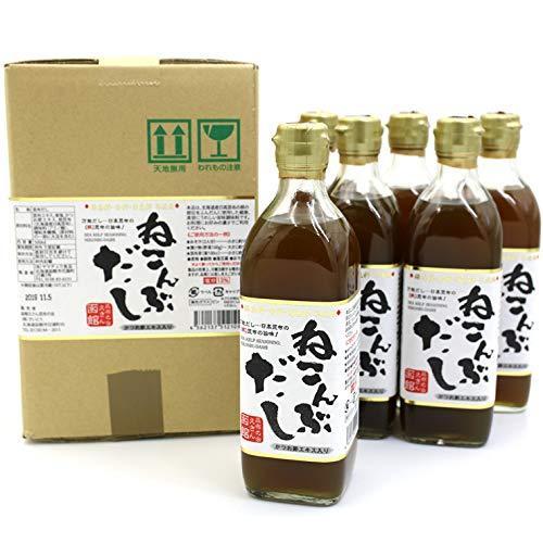 函館えさん昆布の会 ねこんぶだし 500ml 6本セット レシピ付き ねこぶだし 根昆布だし ねこんぶ だし