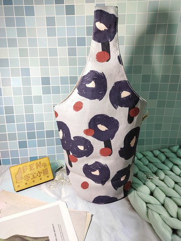 韓國柔棉布豹紋款-冰霸杯袋-飲料提袋-水壺袋-冰霸杯手提袋-手工