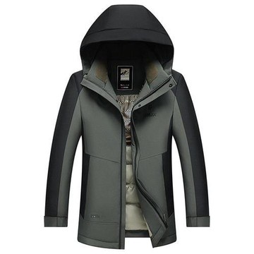 【巴黎精品】真 羽絨90%白鴨絨 羽絨外套鴨絨夾克-秋冬戶外加厚連帽男外套3色a1is67