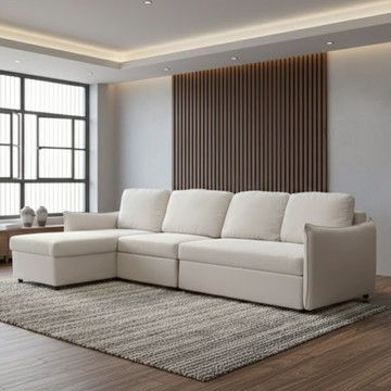 【BNS美學】布里斯托北歐風愛凡斯面料四人床沙發