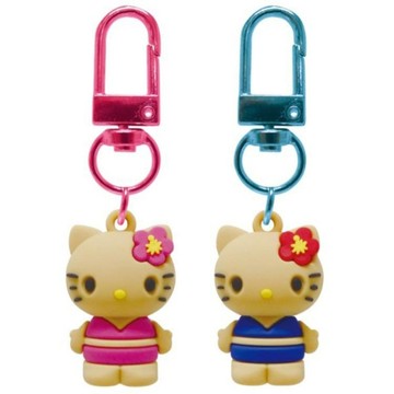 【震撼精品百貨】Hello Kitty_凱蒂貓~日本Sanrio三麗鷗 KITTYPVC造型公仔吊飾2入組-泳裝*62034