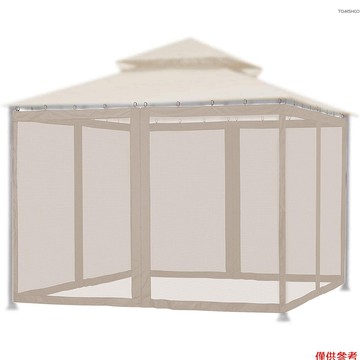 Winn 用於露台天篷傘屏風網的蚊帳,用於門廊露台和戶外生活空間 4 面板露台屏風牆,帶拉鍊