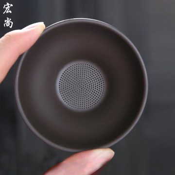 宜興紫砂茶漏茶茶濾茶濾網配件陶瓷過濾高檔公道杯一體內膽茶隔托