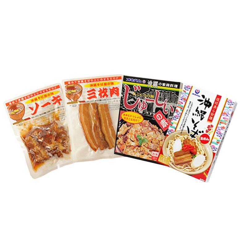 ご家庭で本格的沖縄そばセット×2セット オキハム 沖縄そば ソーキ 三枚肉 じゅーしーの素のセット