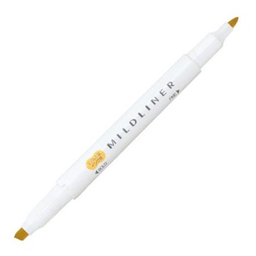 斑馬ZEBRA MILDLINER雙頭柔性螢光筆/WKT7-MGO/金色/圓尖+斜尖