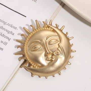 Jpqueen 歐美神話太陽月亮珍珠胸針別針(3款可選)