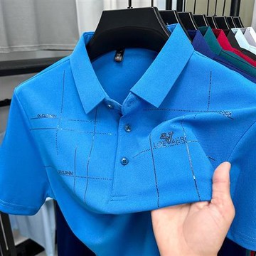 【巴黎精品】現貨+預購 夏季短袖上衣男襯衫高爾夫球衫格紋T恤商務領T恤-薄款男POLO衫8色a1jw49