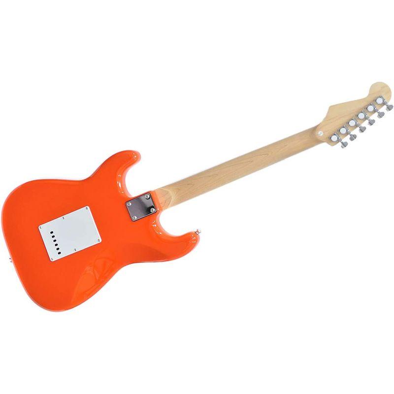 PLAYTECH (プレイテック) エレキギター ストラトキャスタータイプ ST250 S-S-H Maple Orange