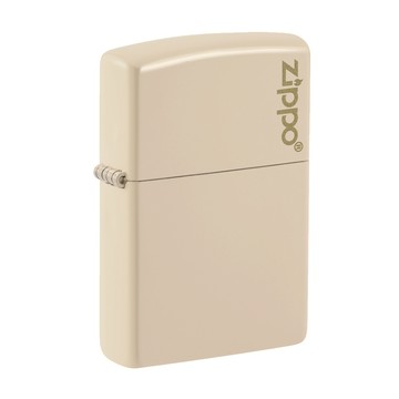 Zippo 【官方授權店】Classic Flat Sand  Logo 平沙色防風打火機