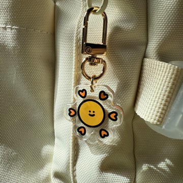 太陽雙層壓克力吊飾