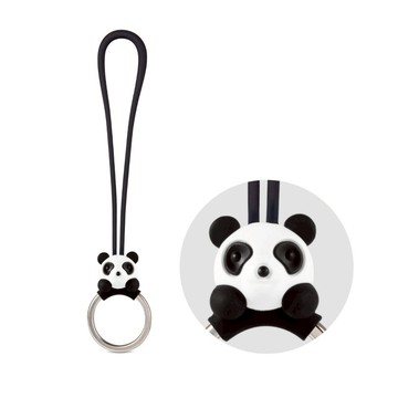 【Bone蹦克官方】貓熊吊繩鑰匙圈 吊飾 熊貓 矽膠 造型鑰匙圈