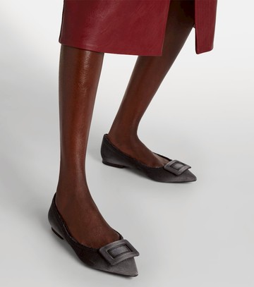 Roger Vivier Gommettine denim ballet flats