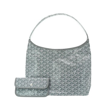 Goyard Hobo PM 印花帆布肩背托特包(灰)