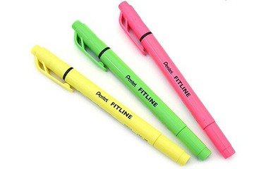 Pentel 飛龍 SLW11-3 FITLINE 雙頭螢光筆套組 (3色裝)