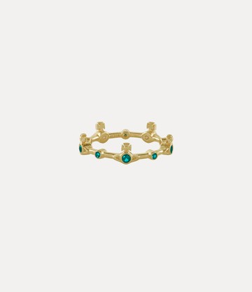 Vivienne Westwood Felicia Ring Gold-blue-cz Gold-blue-cz Unisex