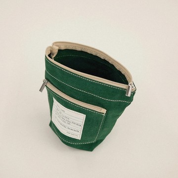 韓國 TU ET TOI 雙層收納隨身包 森綠