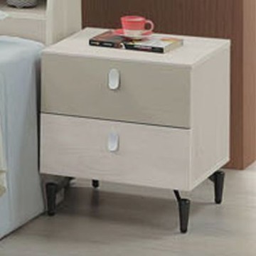 文創集 蒂布斯1.3尺二抽床頭櫃-40x40x48cm免組