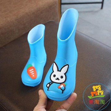 兒童雨鞋男女童膠鞋水鞋兩用防滑套鞋雨靴【樂淘淘】