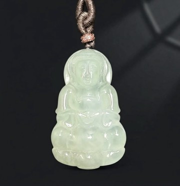 冰種翡翠觀音菩薩項鍊 | 天然緬甸玉翡翠A貨 | 送禮