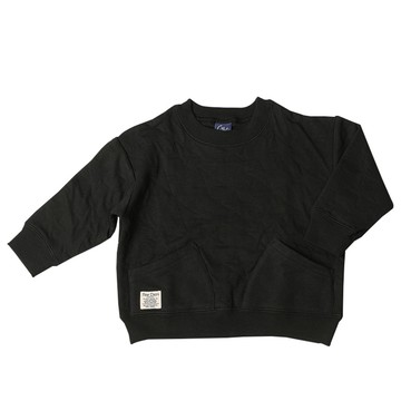 akachan honpo - 星星造型鋪棉休閒上衣-黑色