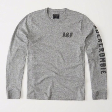 *最低價* AF a&f Abercrombie & Fitch 長T 灰色 0204