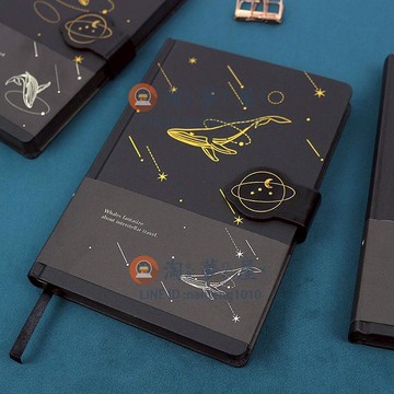 笔记本手賬本黑紙磁扣本本加厚黑卡紙全黑內頁創意DIY手繪日記本【淘夢屋】