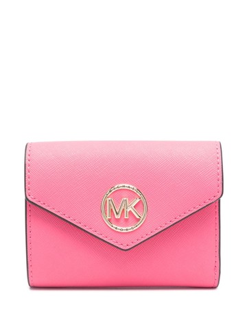 Michael Michael Kors - logo-plaque leather wallet - women - Calf Leather - One Size - Pink