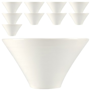 TATUNG 大同磁器 圓錐碗 Set 10  白色  1組