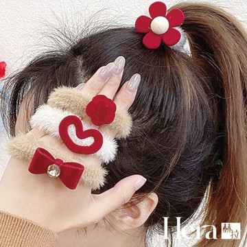 【Hera 赫拉】聖誕感毛絨髮圈7入組 H111110801