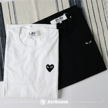 【日貨代購CITY】COMME des GARCONS PLAY 短T Tee 川久保玲 小黑愛心 刺繡 男女 3色