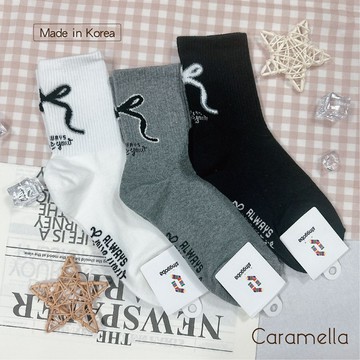 【Caramella】女生襪子 可愛襪子 襪子韓國 襪子 女襪 襪子中筒襪 韓國襪子 蝴蝶結襪 中筒襪 韓國襪 襪子 少