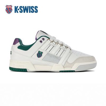 K-SWISS 經典運動鞋 GSTAAD GOLD 休閒 男鞋 白綠紫色 08526-133-M