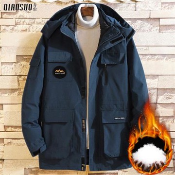 加肥加大碼活里活面棉衣男冬加厚三合一沖鋒衣可拆卸內膽外套棉服