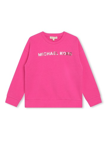 Michael Kors Kids - logo-print cotton sweatshirt - kids - Cotton - 6 yrs - Pink