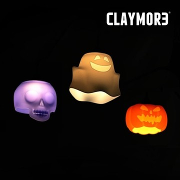 CLAYMORE萬聖節燈罩3入組【好勢露營】南瓜幽靈骷髏頭造型 燈罩露營氣氛燈罩 派對氛圍